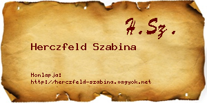 Herczfeld Szabina névjegykártya