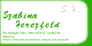 szabina herczfeld business card